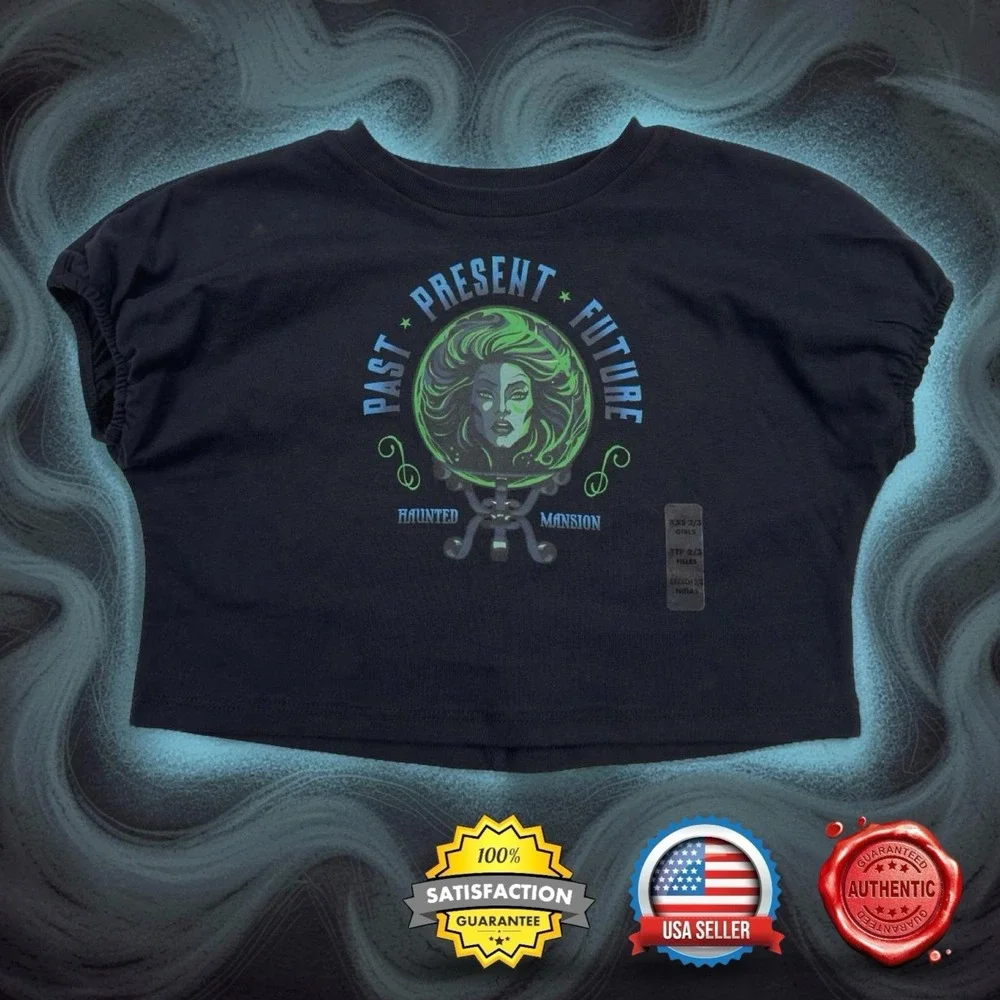 Disney Parks Haunted Mansion Madame Leota Cropped T-Shirt Toddler Girls XS 4 NEW